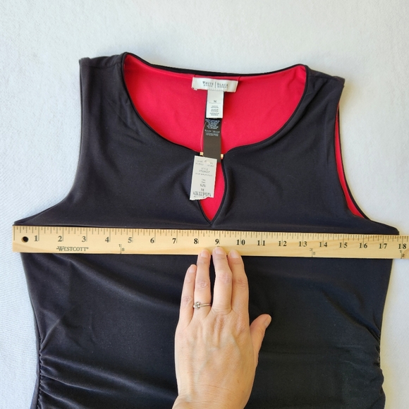 Reversible White House Black Market Shell Tank Sleeveless Shirt Black Medium - Picture 15 of 16